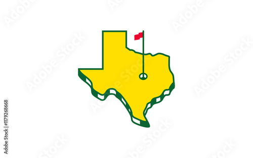Texas team golf sports illustration logo design
