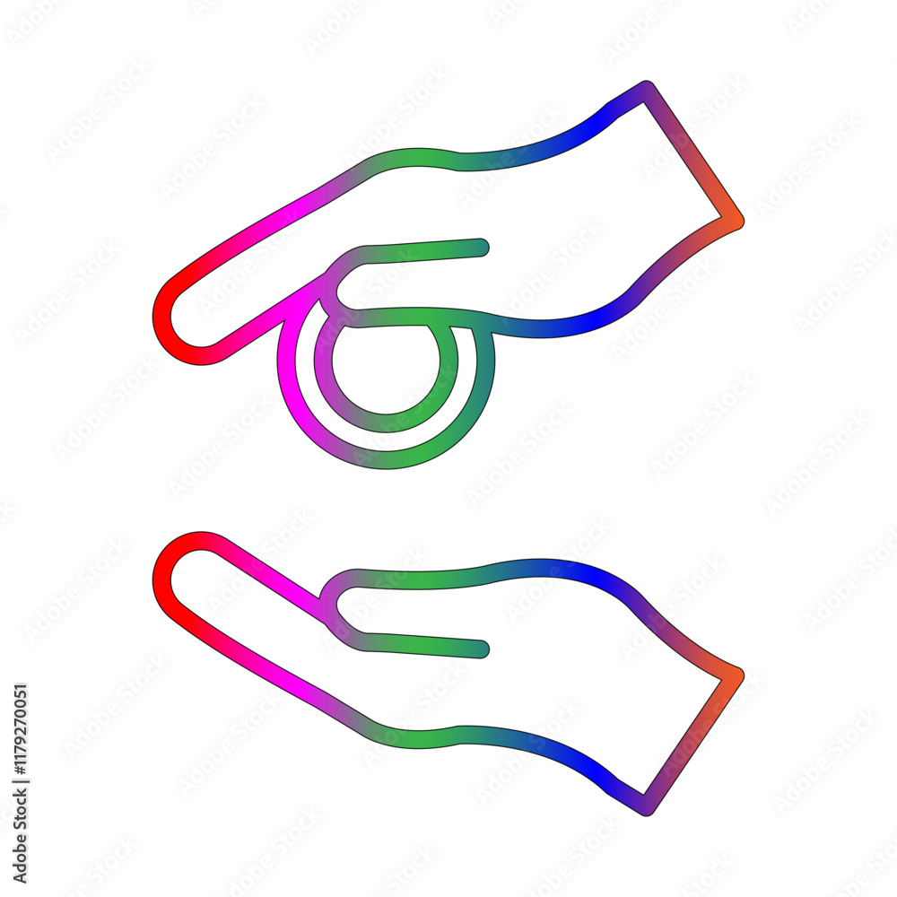 Zakat line gradient icon Zakat line gradient icon