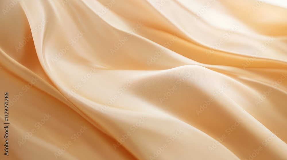 Fototapeta premium Smooth sepia silk satin fabric texture.