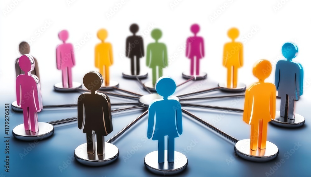 Network of Interconnected People Representing Global Business And Communication In A Modern World Network of Interconnected People Representing Global Business And Communication In A Modern World