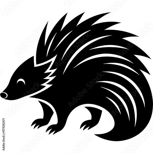 illustration of a porcupine