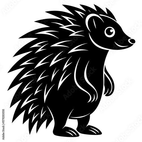 illustration of a porcupine