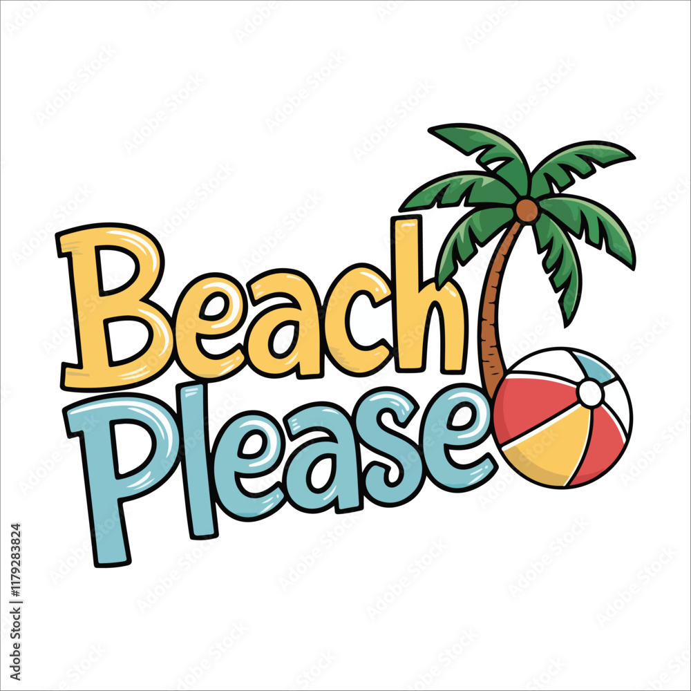 Naklejka premium Summer t shirt design, Beach t-shirt Design