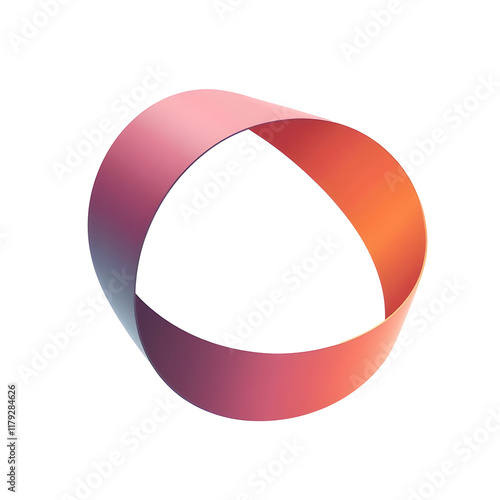 Free Download Fluid Coral Ribbon, a mesmerizing dance of color.  A vibrant, abstract artwork., cut out,transparent background - GFXLoad