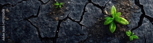 Cracked Asphalt Texture wit...