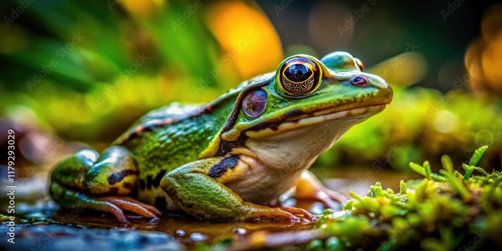 Fototapeta premium Frog Exploration: Amphibian Nature Photography, Wildlife Documentary Images