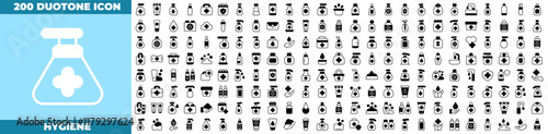 Hygiene Duotone Editable Icons set