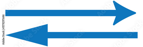 Left arrow icon. Red arrow to the left / vector, isolated on white background. Red large forward or left pointing solid long arrow icon sketched as vector symbol