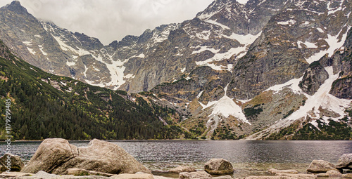 the landscape of the spring Lake Morske Oko