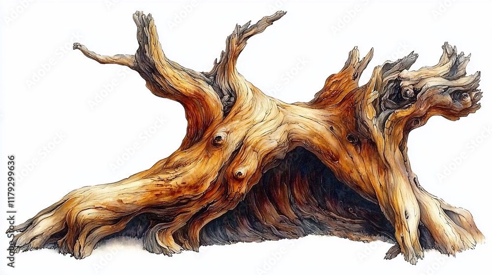 Fototapeta premium Ancient Bristlecone Pine: A Watercolor Study of Resilience