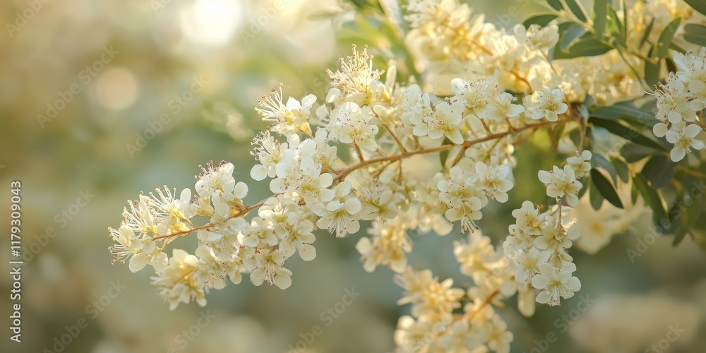 Close up of acacia tree showcasing delicate white flowers, emphasizing the beauty and intricate details of acacia tree blooms in this stunning natural imagery. Close up of acacia tree showcasing delicate white flowers, emphasizing the beauty and intricate details of acacia tree blooms in this stunning natural imagery.