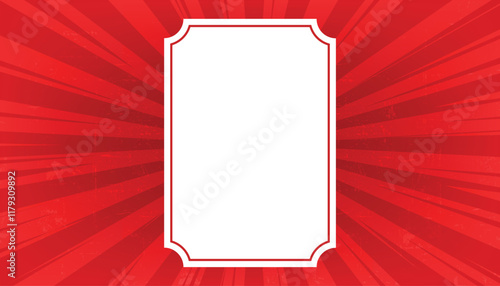 Nameplate, plaque illustration - Plaque, label, sign decorative background with burst, rays vector illustration