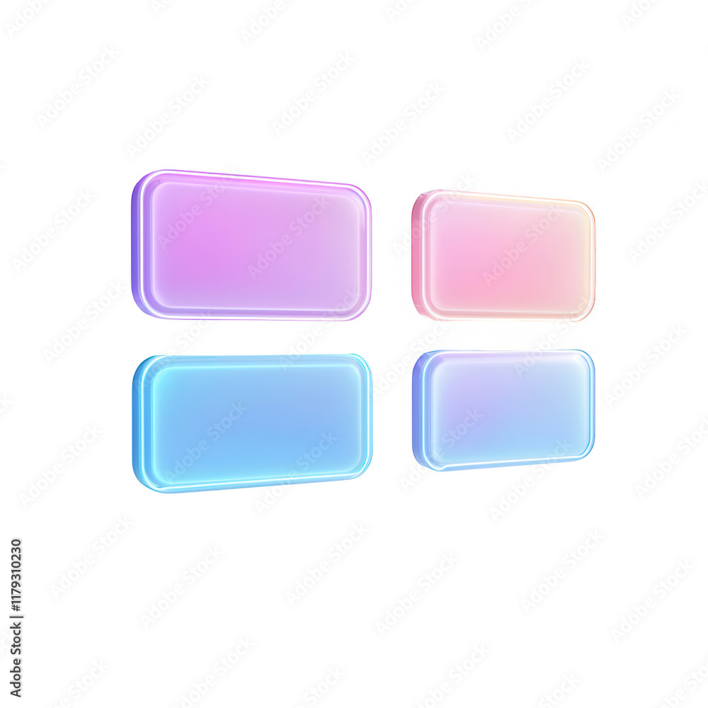 Colorful abstract buttons with gradients reflecting light, suitable for digital design., isolated on a transparent background. Colorful abstract buttons with gradients reflecting light, suitable for digital design., isolated on a transparent background.