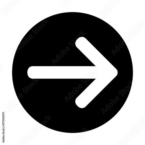 Free Download Pfeil Icon nach rechts - Schwarzer Button - GFXLoad
