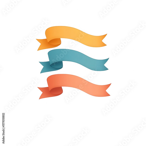 Colorful ribbons in various shades, perfect for decorative or design purposes., isolated on a transparent background. Free Download Colorful ribbons in various shades, perfect for decorative or design purposes., isolated on a transparent background. - GFXLoad