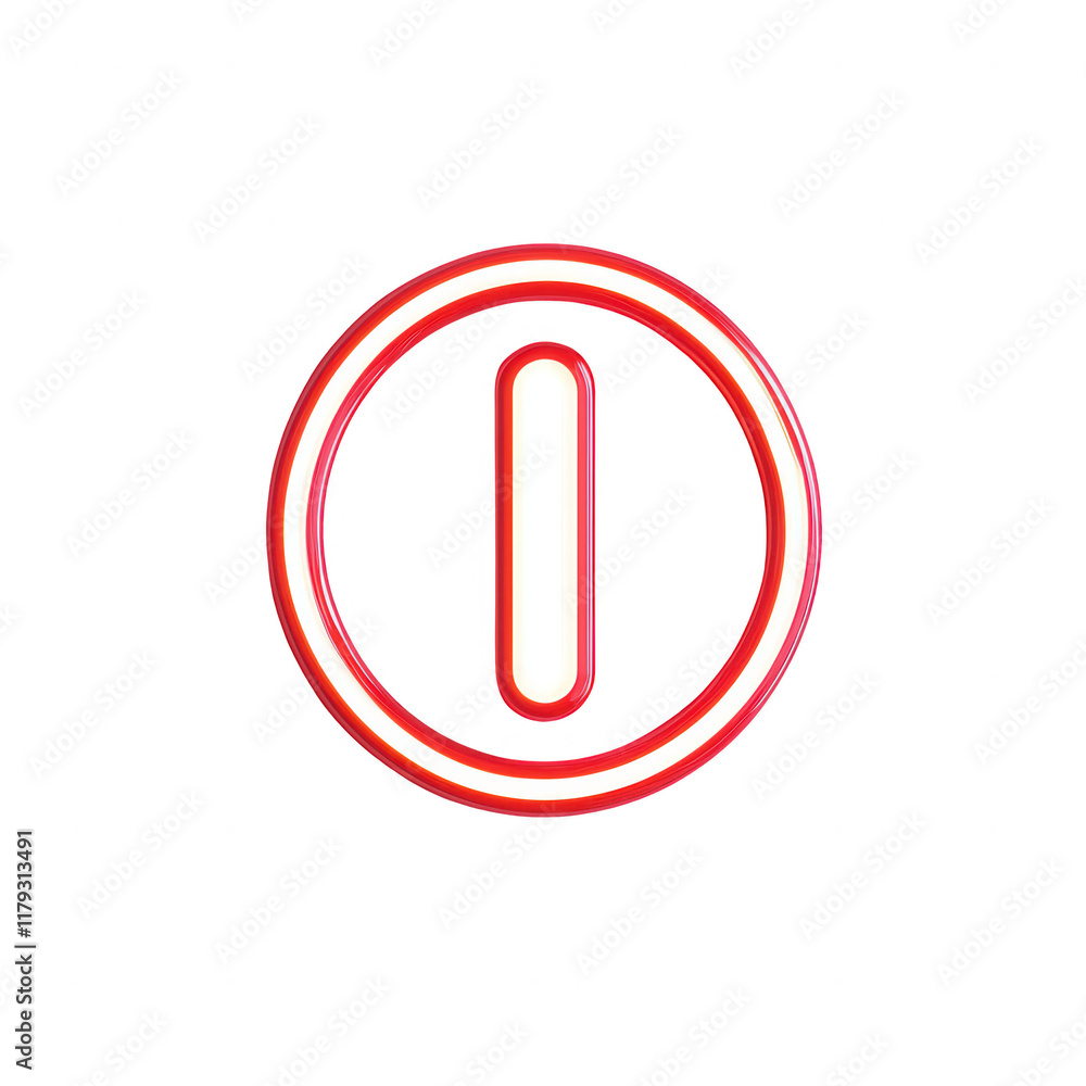 Glowing red power symbol on a black background, symbolizing energy and control., isolated on a transparent background. Glowing red power symbol on a black background, symbolizing energy and control., isolated on a transparent background.