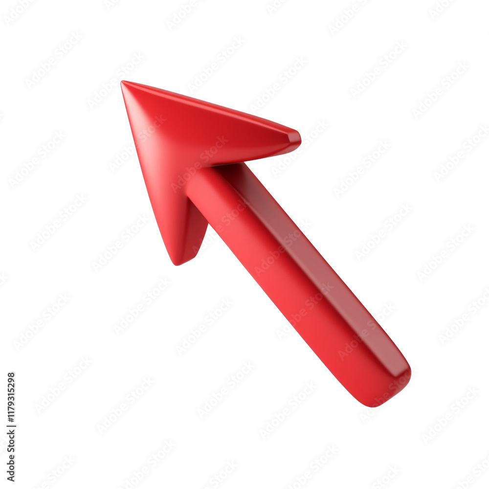 Red arrow symbol indicating direction, designed with modern 3D look. This graphic element can be used in various contexts such as navigation, presentations, or design projects Red arrow symbol indicating direction, designed with modern 3D look. This graphic element can be used in various contexts such as navigation, presentations, or design projects