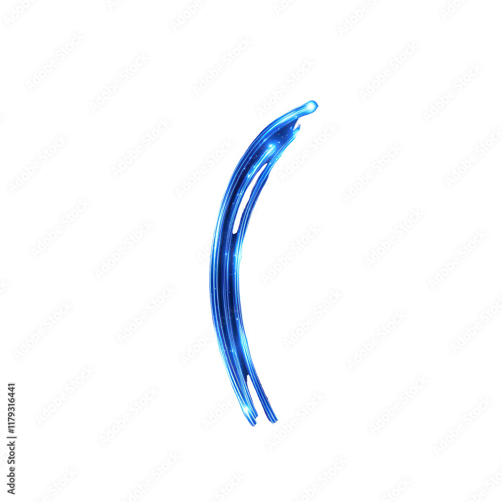 Stylized blue glowing line element for modern design projects and creative backgrounds., isolated on a transparent background. Stylized blue glowing line element for modern design projects and creative backgrounds., isolated on a transparent background.