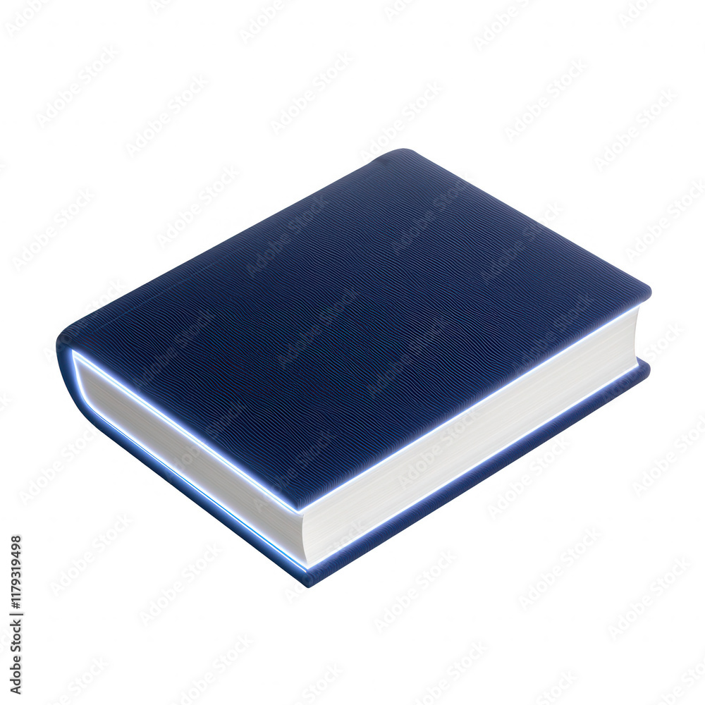 A closed blue book with a textured cover, symbolizing knowledge and learning., isolated on a transparent background. A closed blue book with a textured cover, symbolizing knowledge and learning., isolated on a transparent background.