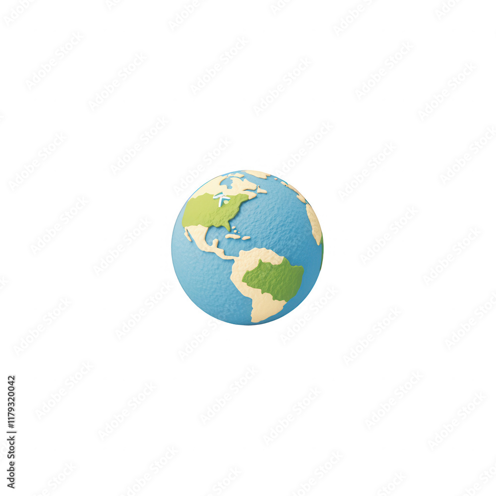 A colorful globe highlighting the continents and oceans of the Earth., isolated on a transparent background. A colorful globe highlighting the continents and oceans of the Earth., isolated on a transparent background.