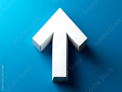 Upward Blue Gradient Arrow: A Dynamic Vector Symbol of Growth and Progress