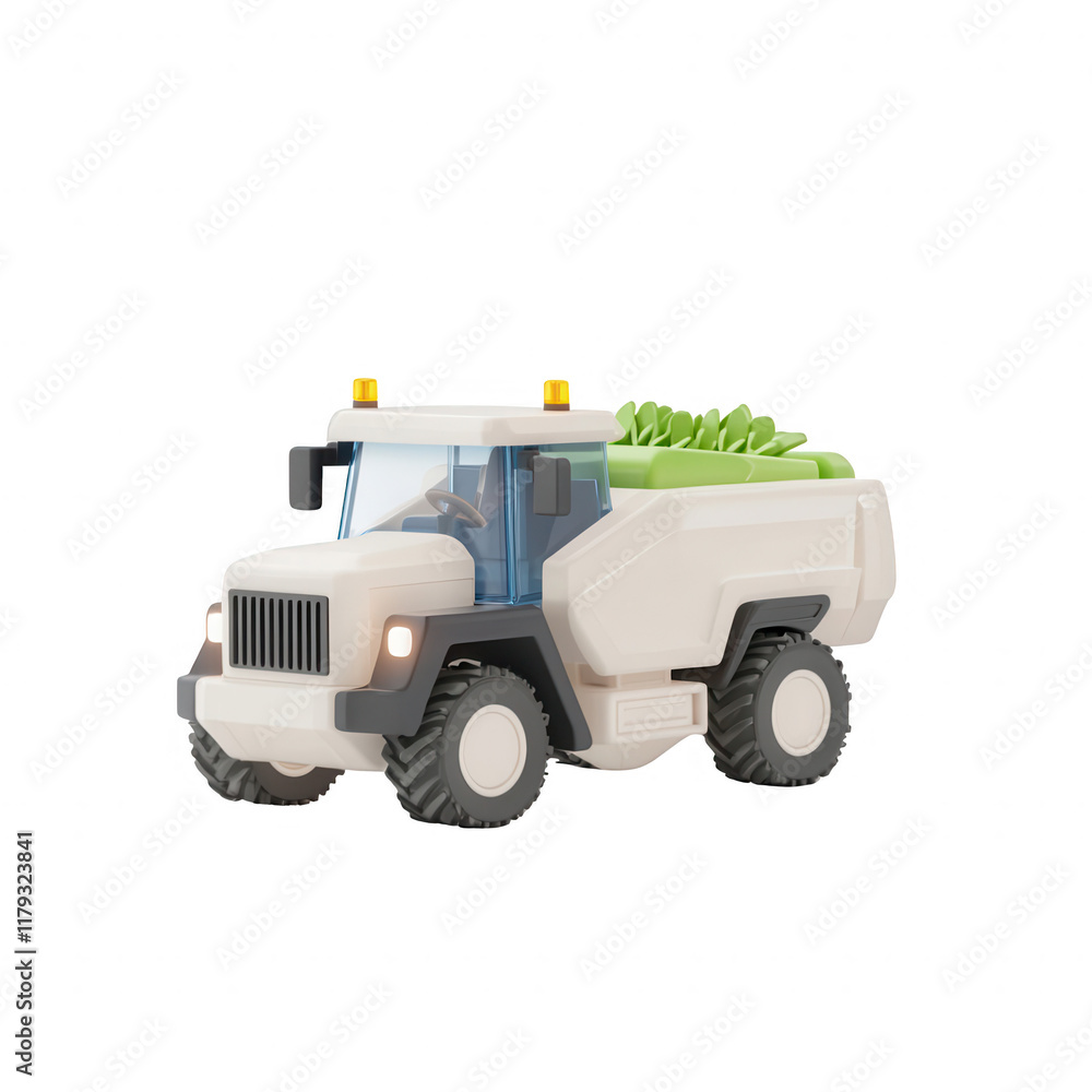 A modern transport truck loaded with green produce, ideal for agricultural themes., isolated on a transparent background. A modern transport truck loaded with green produce, ideal for agricultural themes., isolated on a transparent background.
