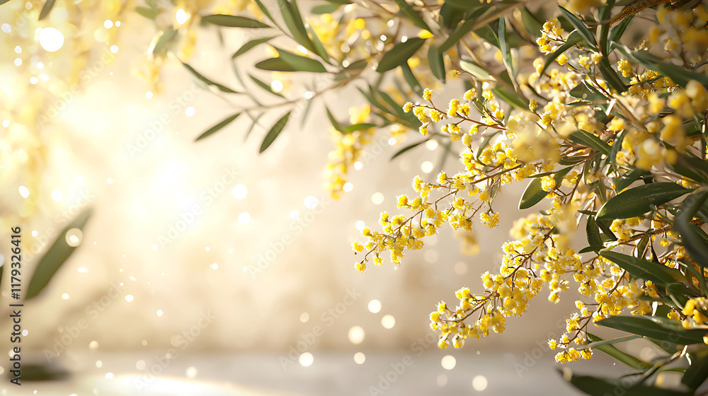vibrant display of blooming yellow flowers with soft sunlight creating dreamy atmosphere. delicate petals and lush green leaves enhance beauty vibrant display of blooming yellow flowers with soft sunlight creating dreamy atmosphere. delicate petals and lush green leaves enhance beauty