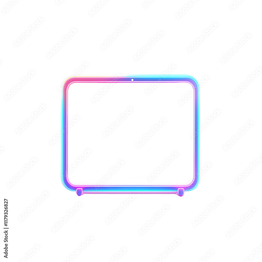 A vibrant neon light frame design for modern digital displays and creative projects., isolated on a transparent background. A vibrant neon light frame design for modern digital displays and creative projects., isolated on a transparent background.
