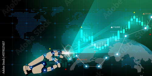 Hand robot with automation trade using Artificial intelligence or machine learning concept