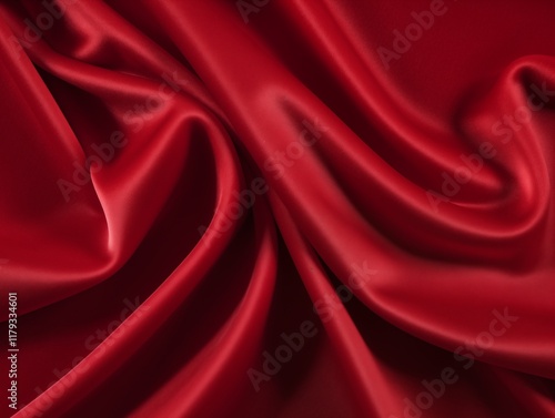 Red satin fabric background texture