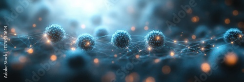 Wallpaper Mural Microscopic Cellular Network: A Digital Visualization of Interconnected Cells Torontodigital.ca