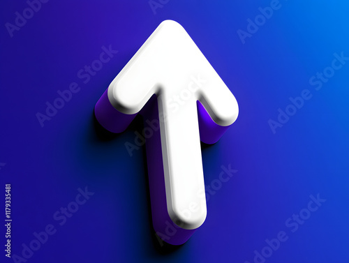 Upward Blue Gradient Arrow: A Dynamic Vector Symbol of Growth and Progress