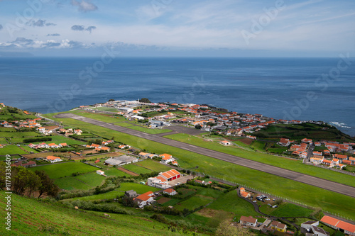 Εκτύπωση καμβά Airport in Santa Cruz das Flores, Flores Island, Azores, Portugal