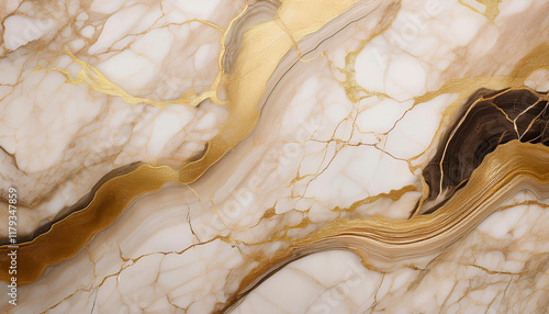 Beautiful Marble luxury wallpaper background with beige, white,black and golden pattern
