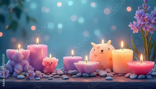 candles and flowers