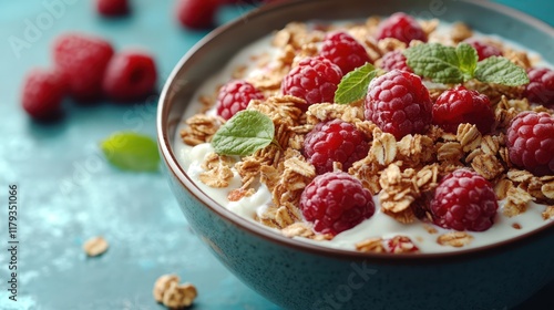 Delicious and Healthy Raspberry Granola Parfait