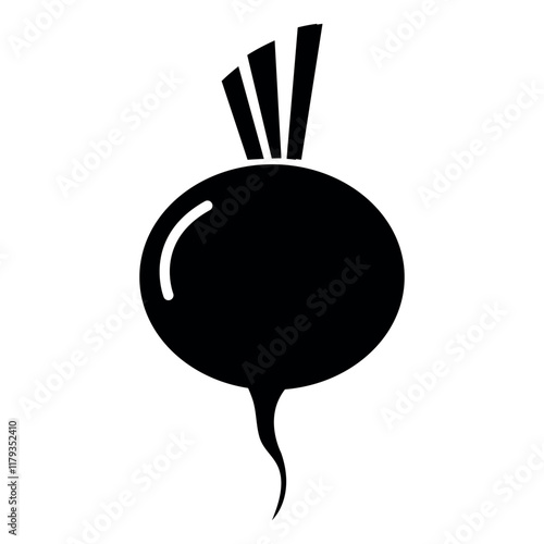 Radish icon vector, radish silhouette vector flat trendy style illustration isolated on white background.