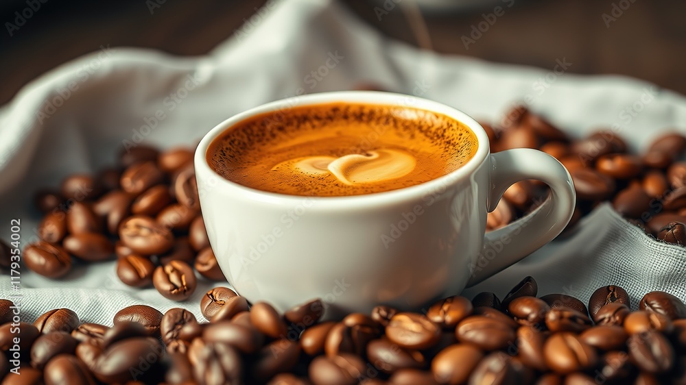 Fototapeta premium International Coffee Day 2024 - A Celebration of Coffee, Bright & Bold