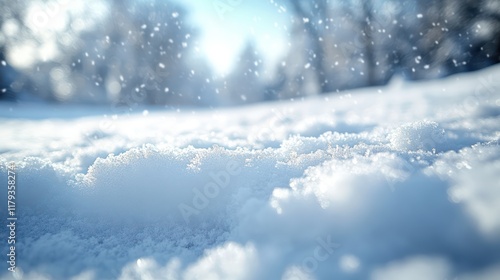 Wallpaper Mural Winter Wonderland: A Close-Up of Freshly Fallen Snow Torontodigital.ca