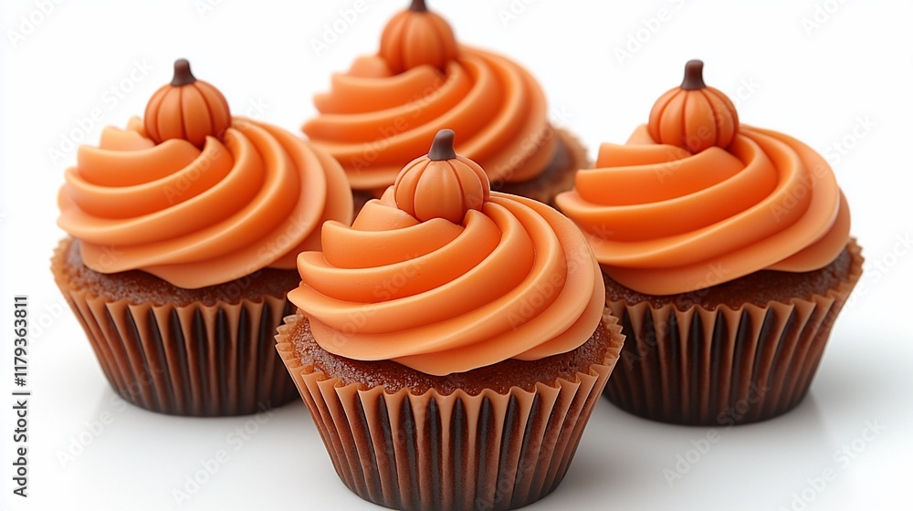 Delicious Autumnal Pumpkin Spice Cupcakes Delicious Autumnal Pumpkin Spice Cupcakes