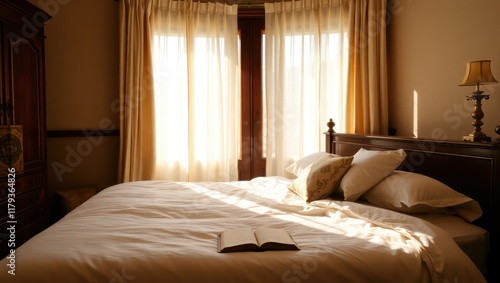 Wallpaper Mural hotel room with bed Torontodigital.ca