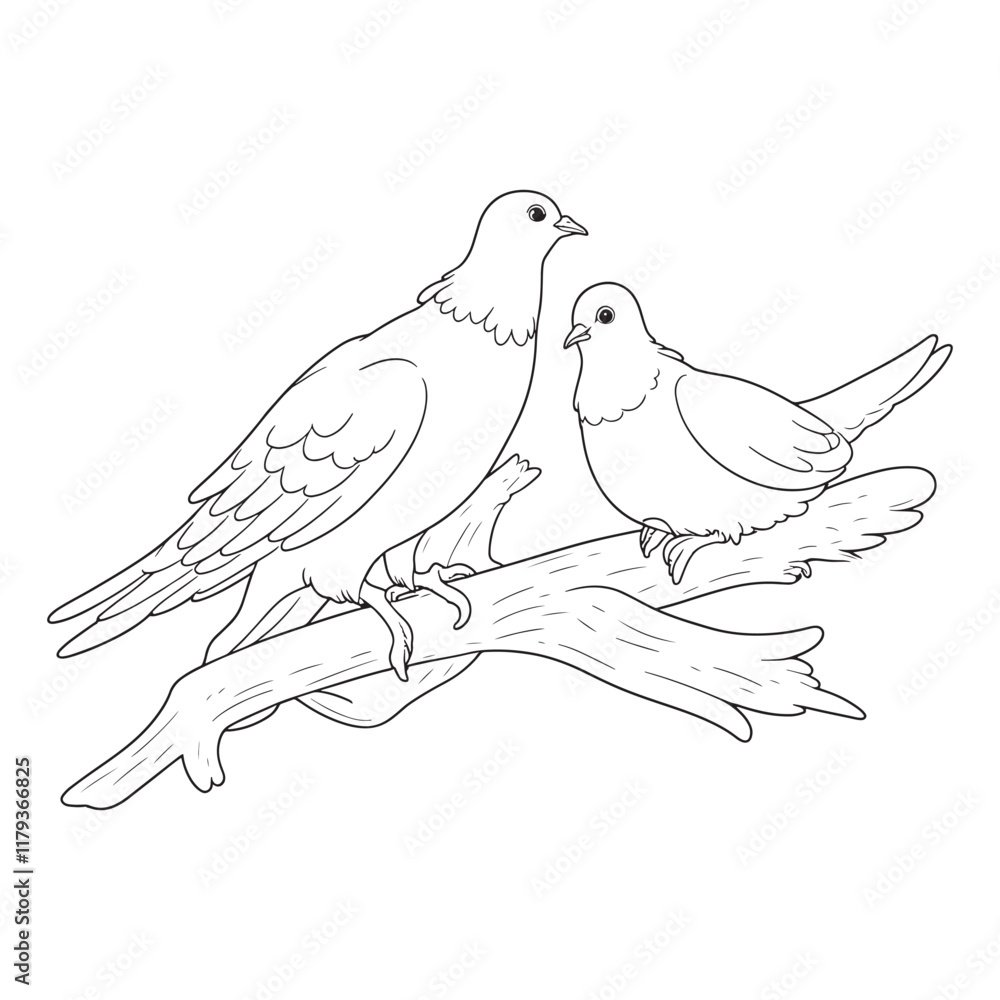 Pigeon line art modern vector Design | black and white drawing of a Pigeon bird Pigeon line art modern vector Design | black and white drawing of a Pigeon bird