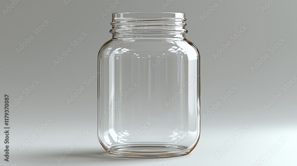 Transparent plastic container with a lid sitting on a smooth gray background for versatile storage and organization solutions Transparent plastic container with a lid sitting on a smooth gray background for versatile storage and organization solutions