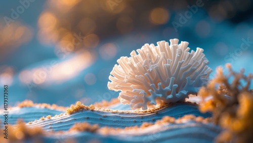 Fototapeta Naklejka Na Ścianę i Meble -  A close up of a white coral on a coral reef