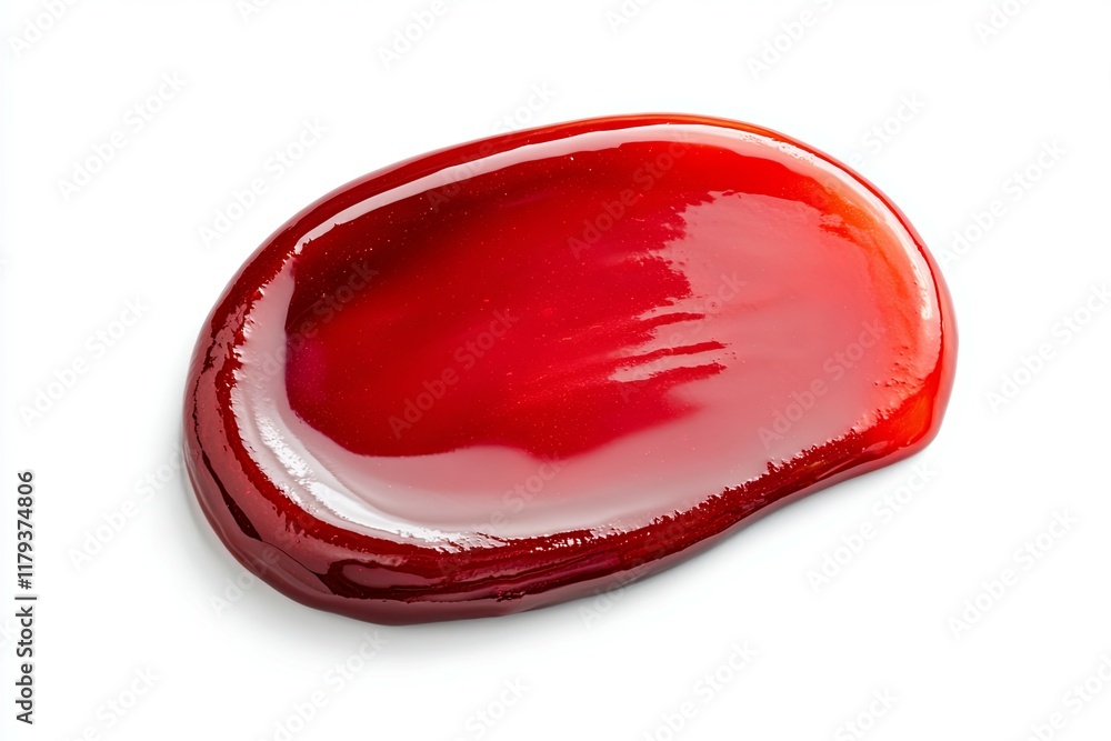 Crimson Glaze: A Rich, Glossy Paint Stroke