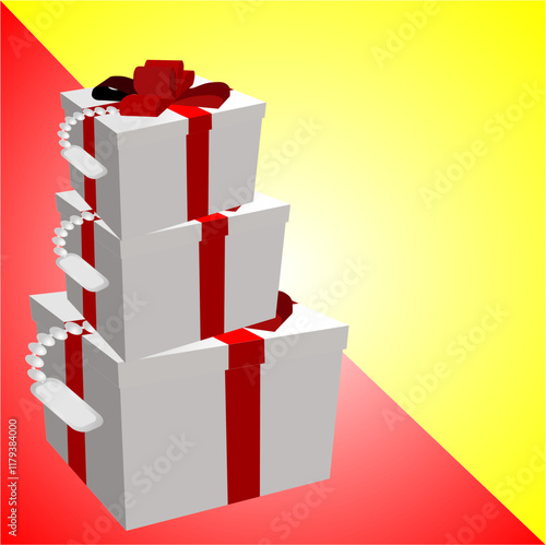gift box with red ribbon