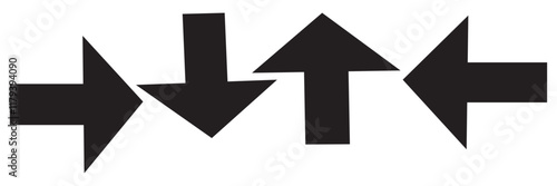 Free Download Colorful bold arrows and more shapes Left,Right,Up,Down Designs. Bold Arrows. Eps10 - GFXLoad