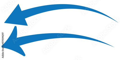 long curve arrow vector icon illustration