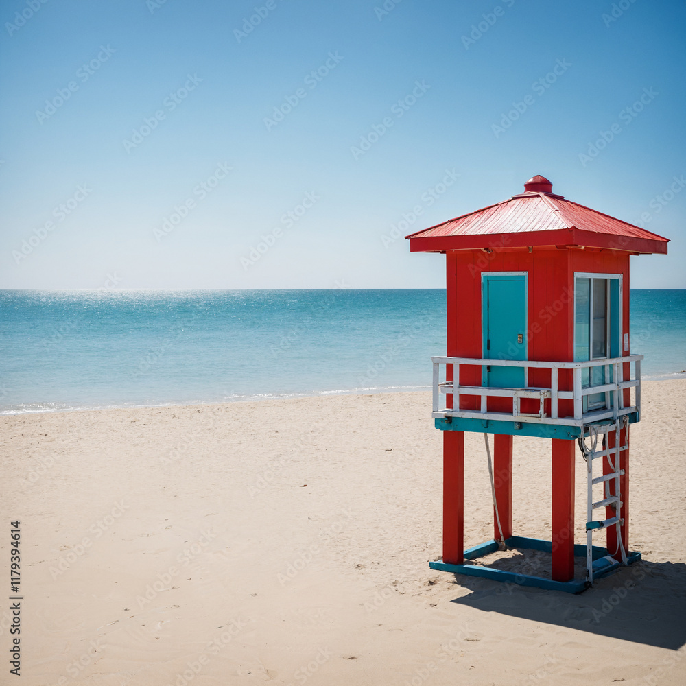 Fototapeta premium lifeguard tower at the beach