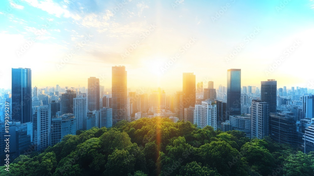 Obraz premium Government platform launching green bonds to support sustainable urban development initiatives